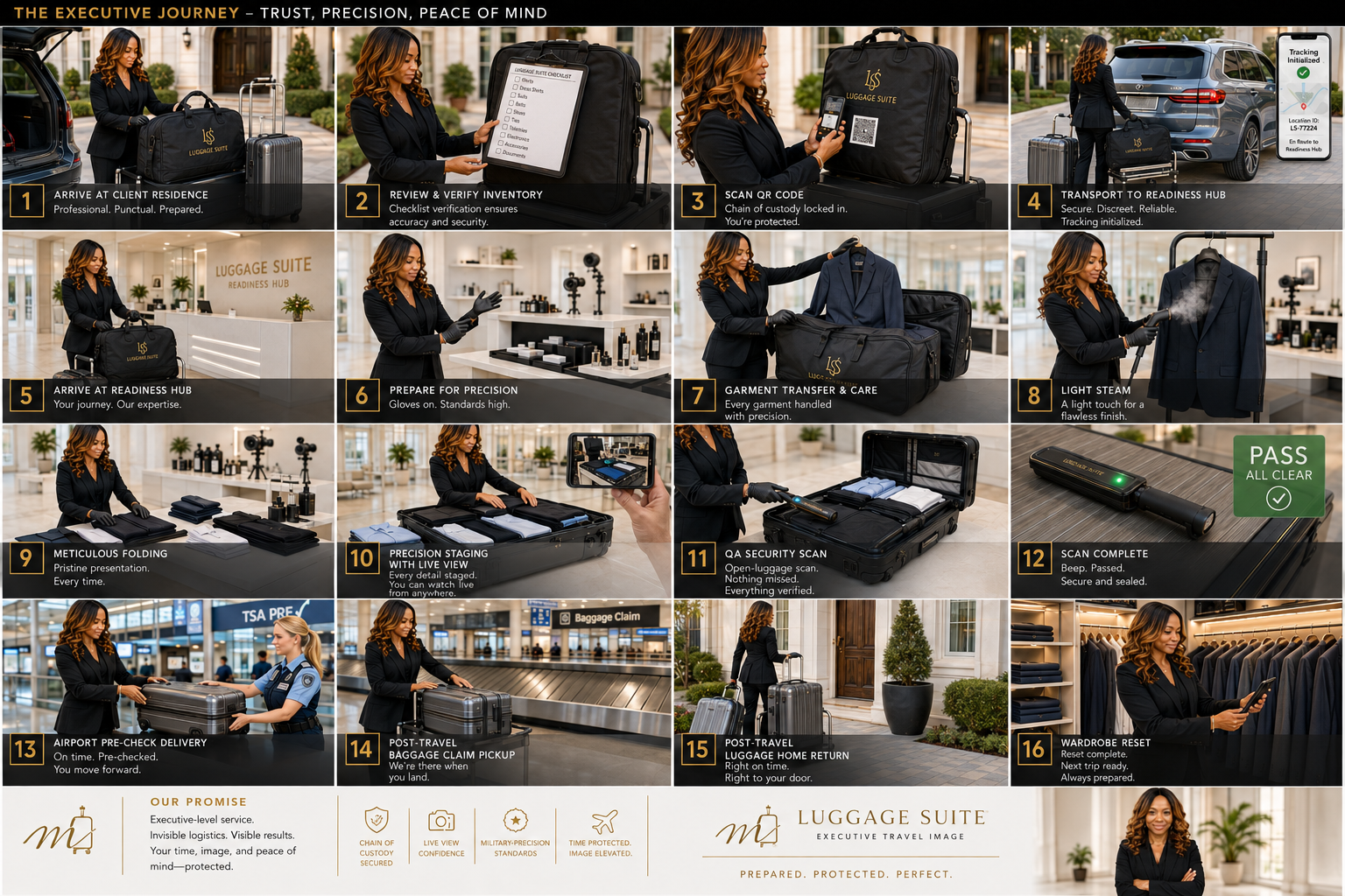 Luggage Suite on-demand luggage readiness dashboard with live readiness, timeline, GPS tracking and quality control